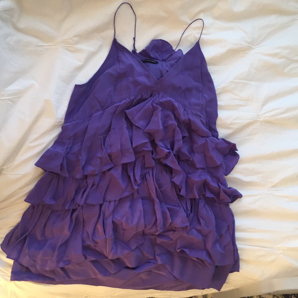 Purple Ruffle Party Dress